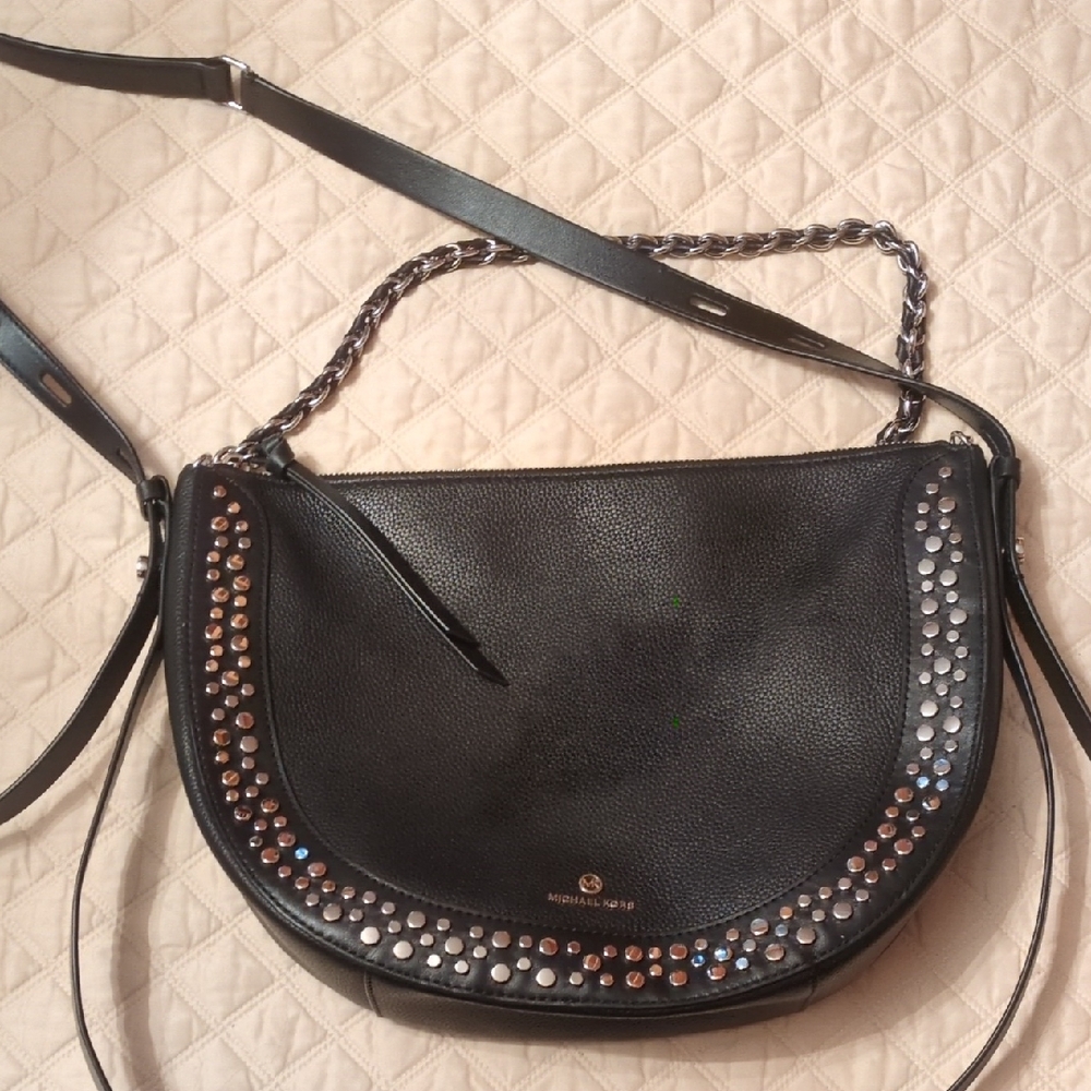 Michael Kors Black Studded Crossbody Bag